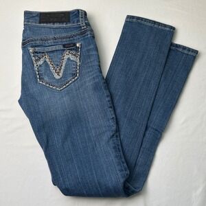 Seven7 Jeans Womens Size 26/2 Y2K Low Rise Skinny Medium Wash Denim Western